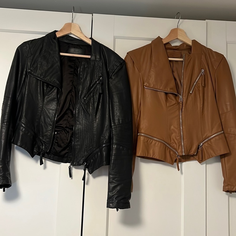 2 Blank NYC faux leather jackets